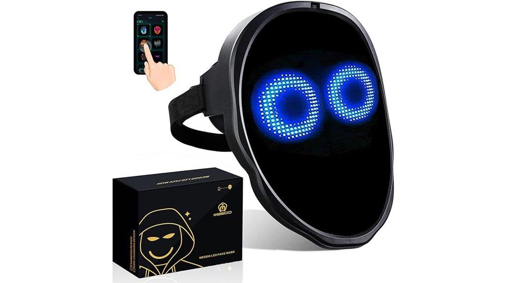 bluetooth programmable led mask