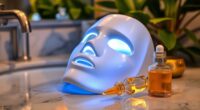 led mask and retinol usage