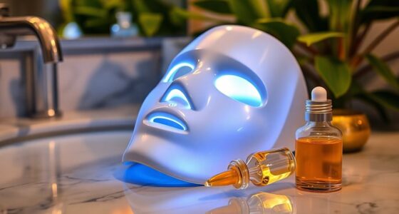 led mask and retinol usage