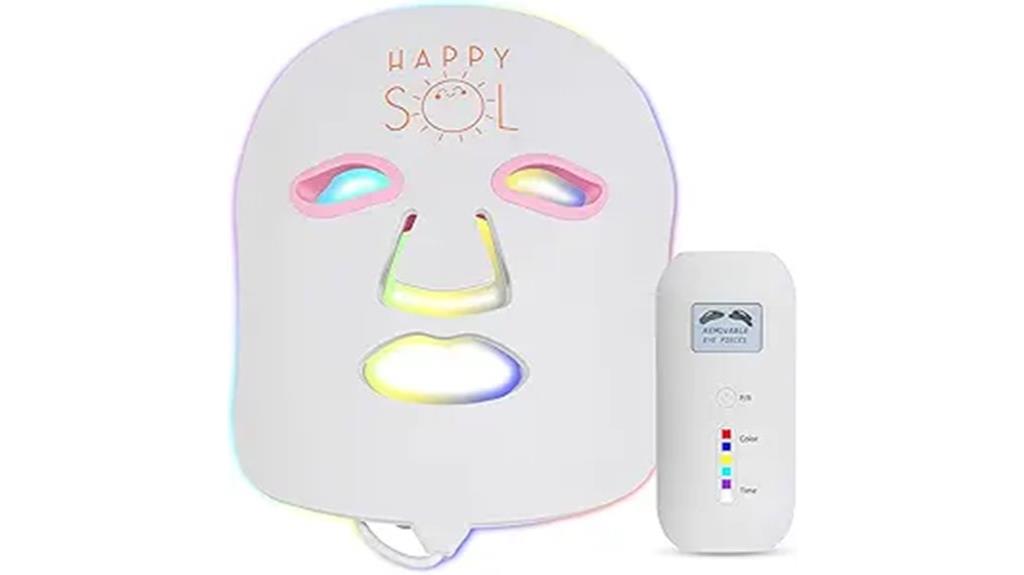 multicolored facial light treatment