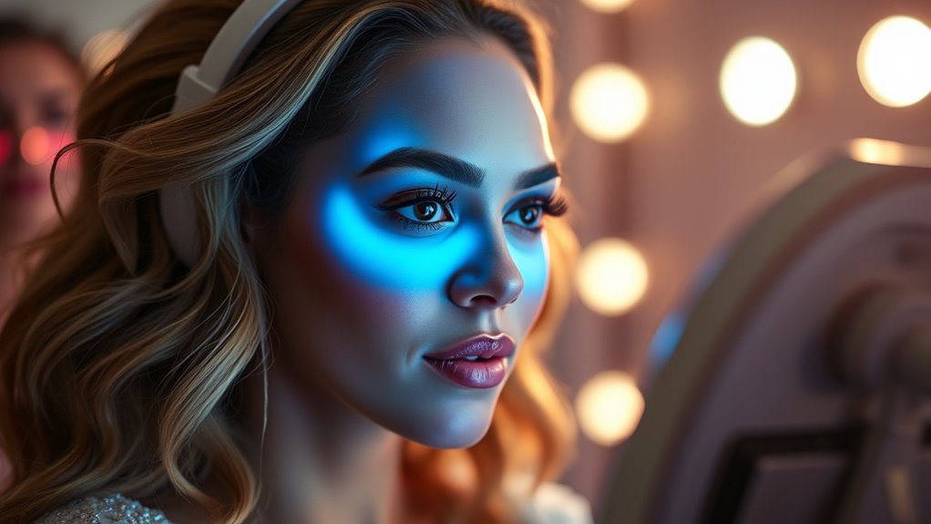 celebrity skincare under stage lights