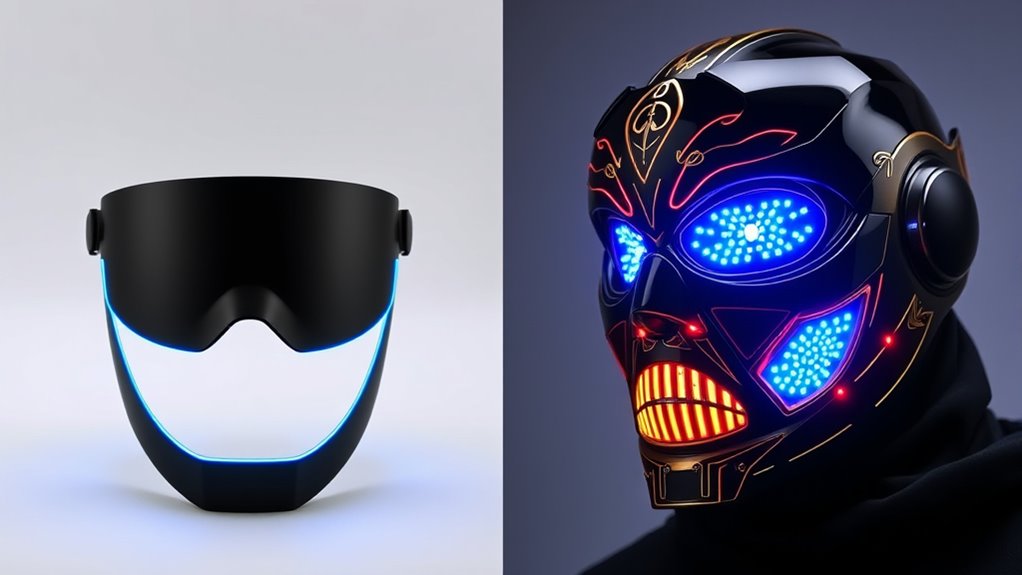 led visor mask comparison