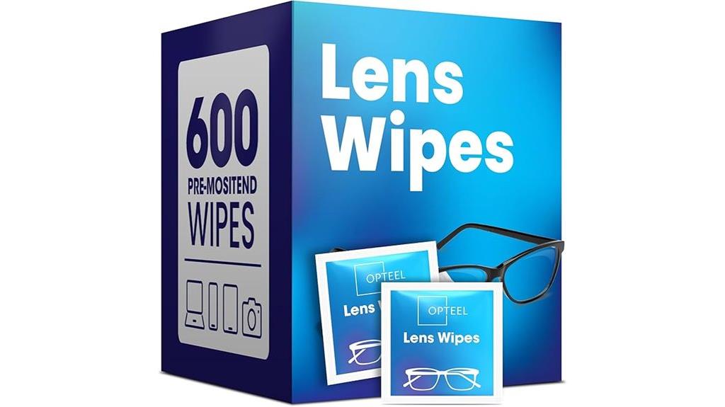 600 individually wrapped lens wipes