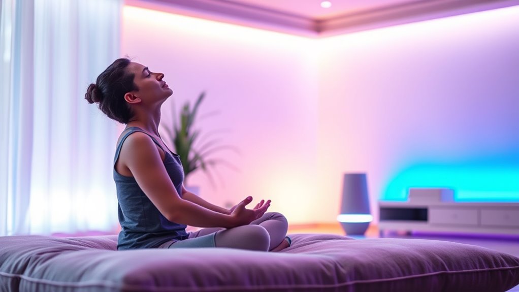 adjust lighting to reduce stress