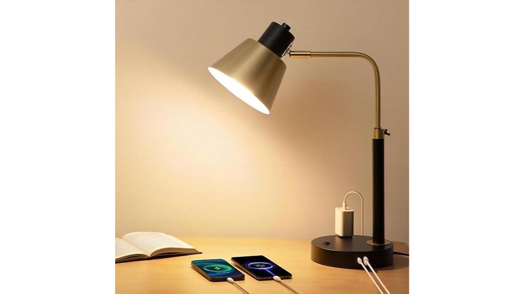 adjustable matte brass lamp