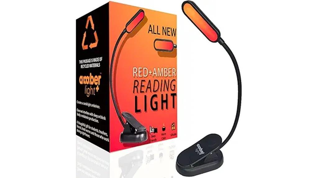 amber and red book lights