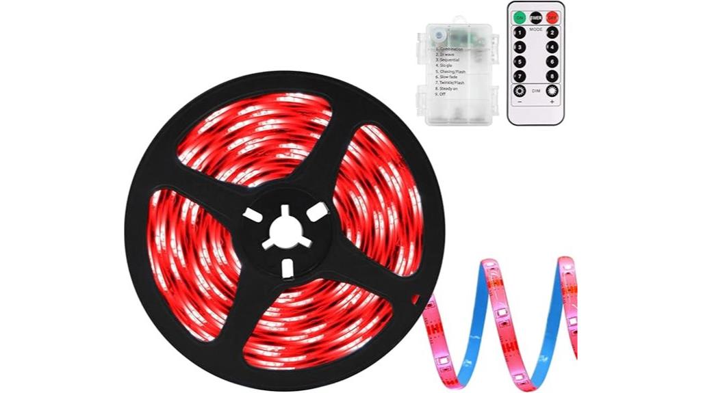 battery powered red leds