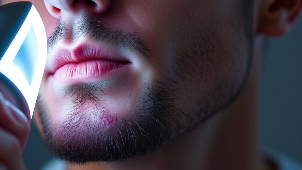 beard irritation light therapy
