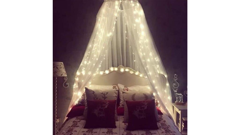 bed canopy with lights