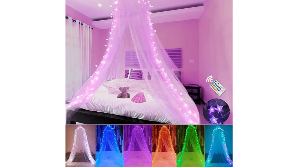 bed canopy with star lights