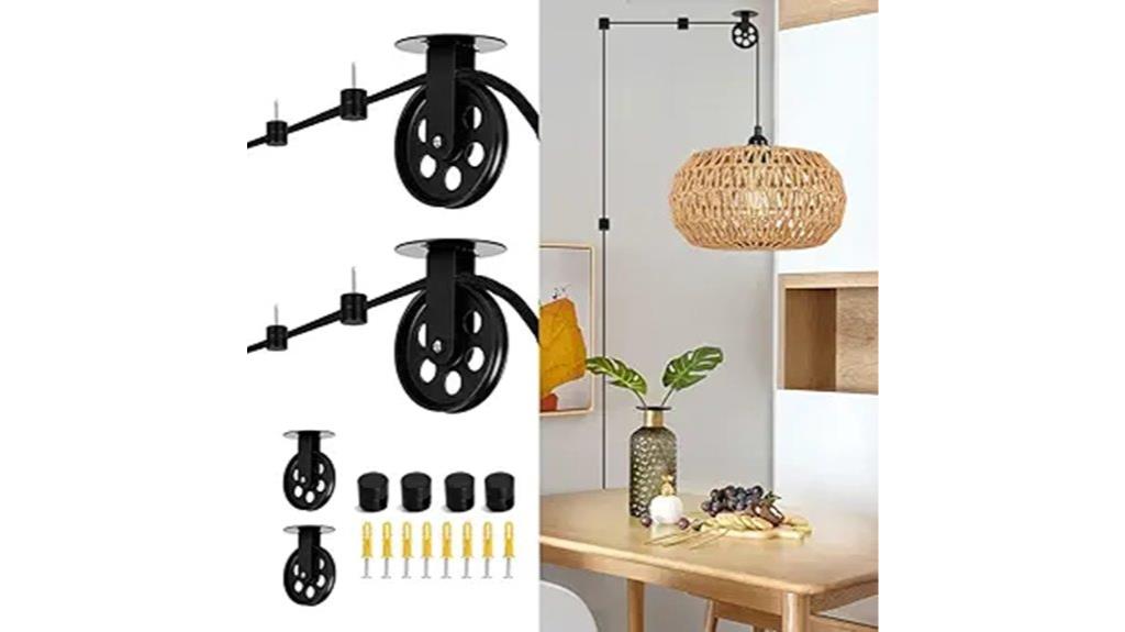 black pulley wheel set