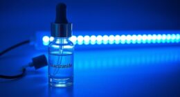 blue light and niacinamide skincare