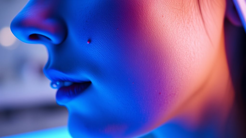 blue light clears acne