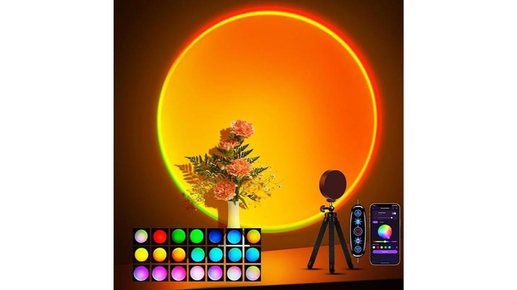 color changing sunset projector