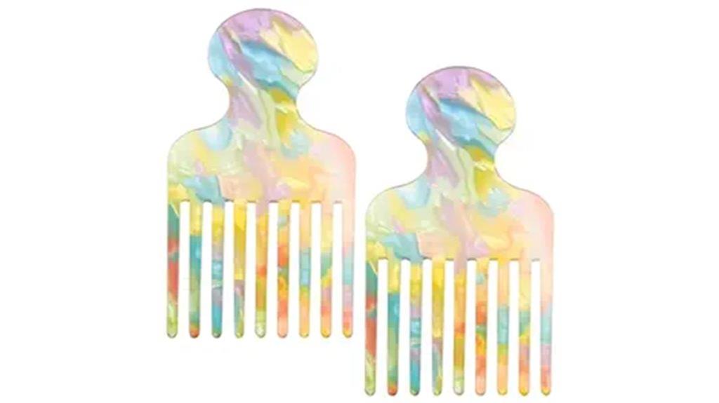 colorful fine tooth hair comb
