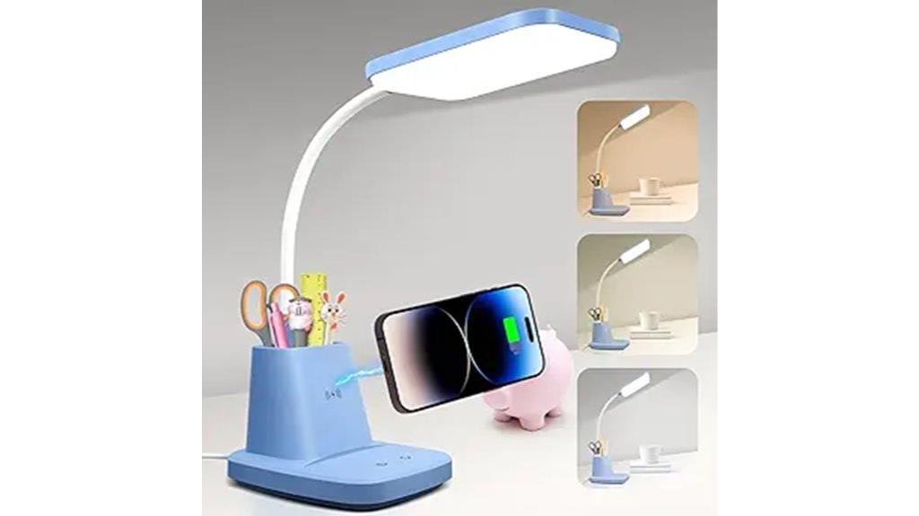 compact desk lamp with charging