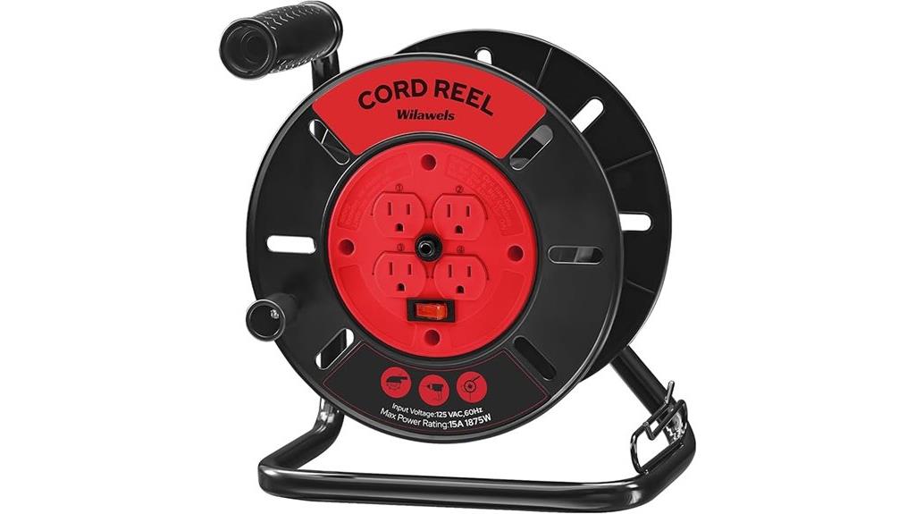 cord reel with outlets