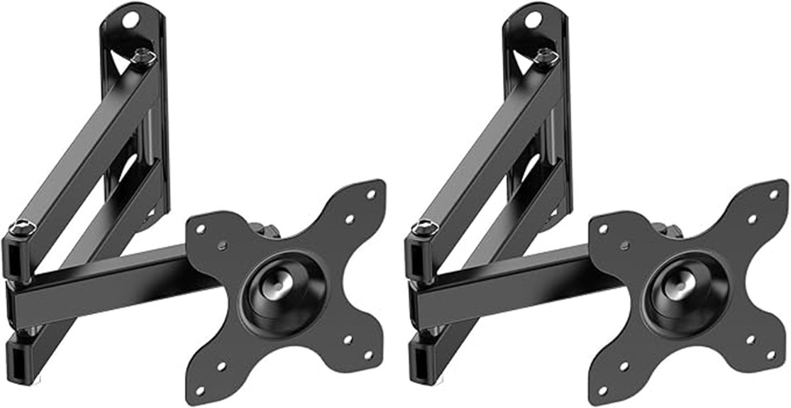 dual extendable tv mounts