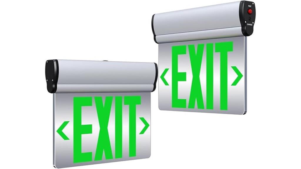 dual led exit signs