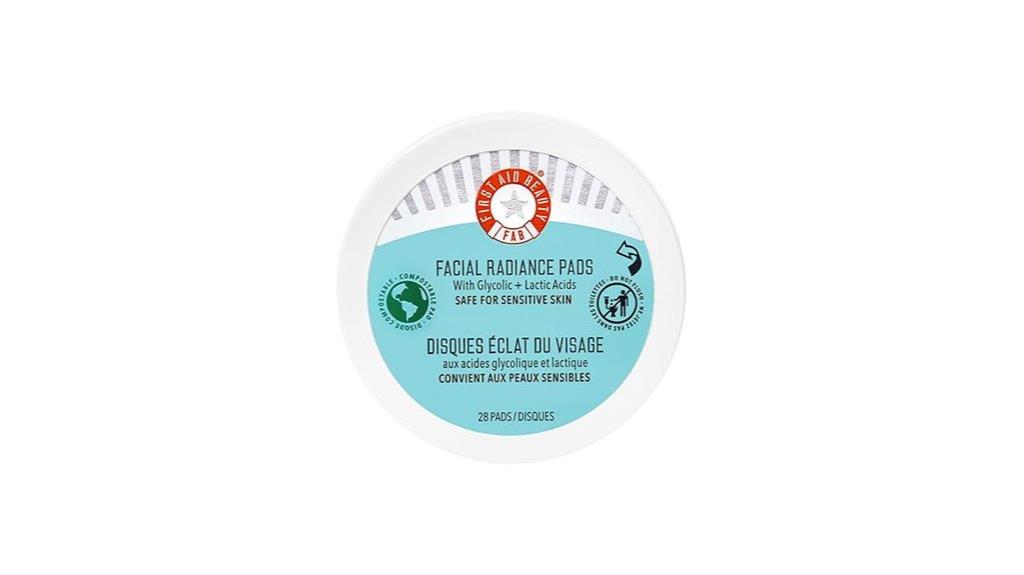 exfoliating facial pads with acids