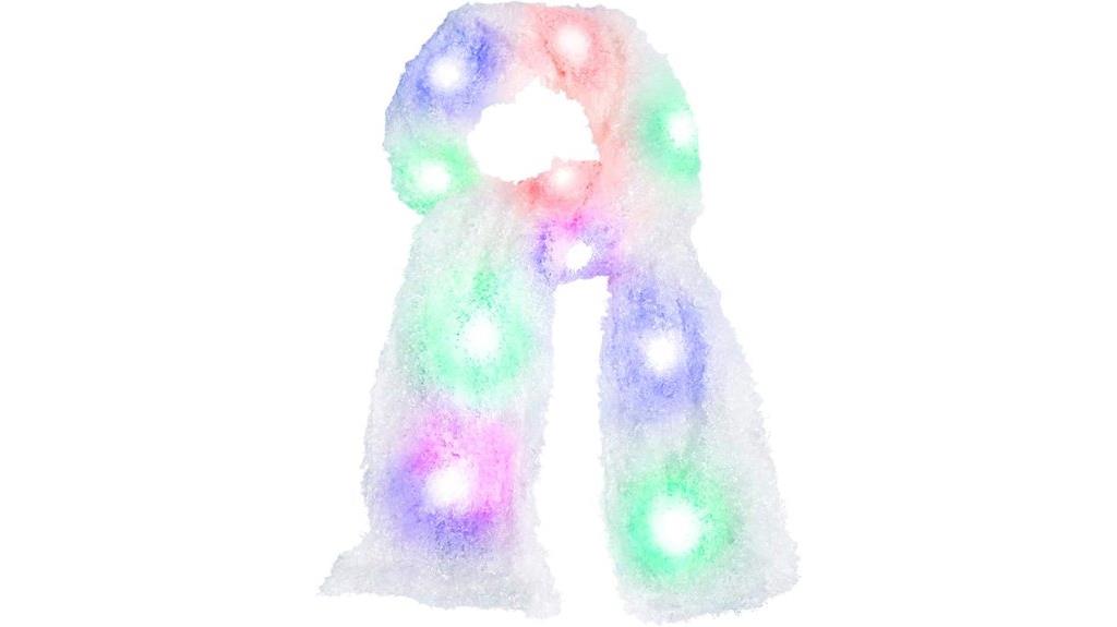 flashing led plush scarf