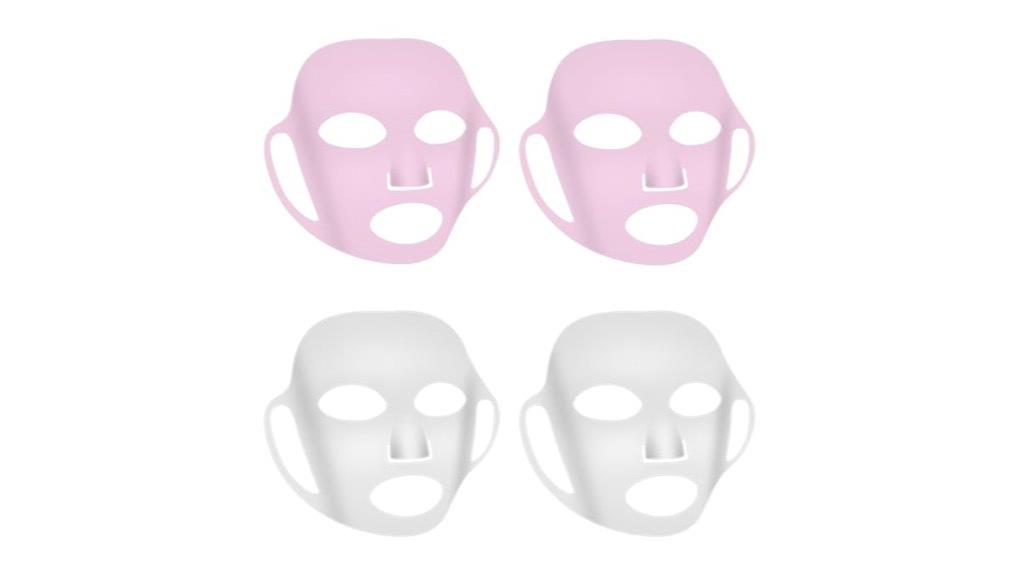 four reusable silicone mask holders