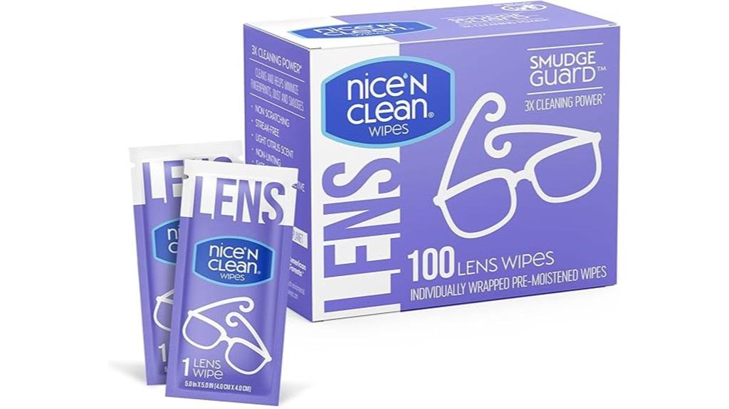 gentle lens cleaning wipes