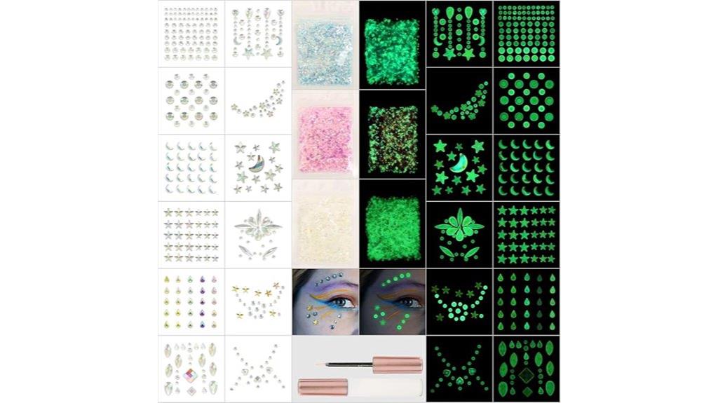 glowing night face accessories