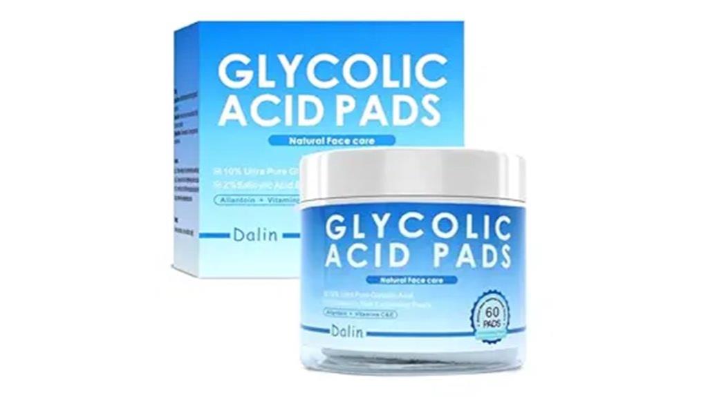 glycolic and salicylic exfoliating pads