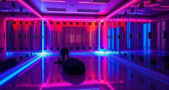 gym locker room led trend