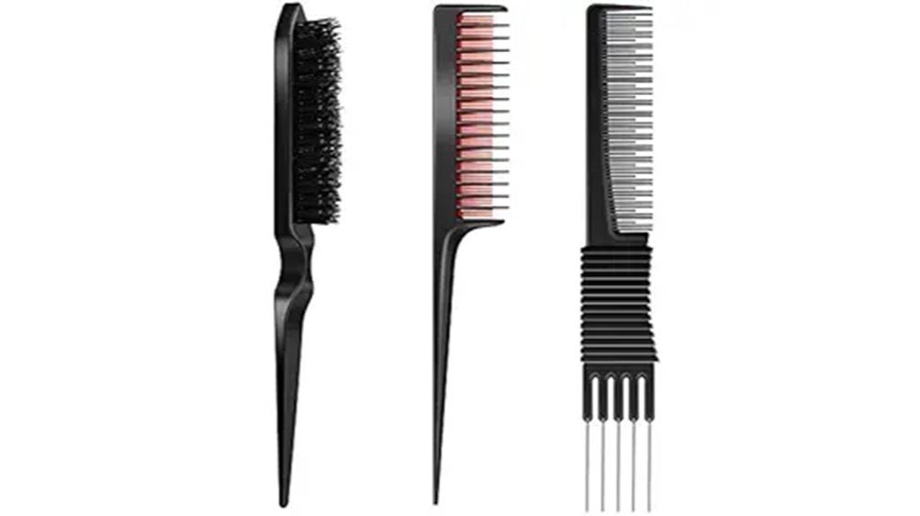 hair comb set carbon rat tail