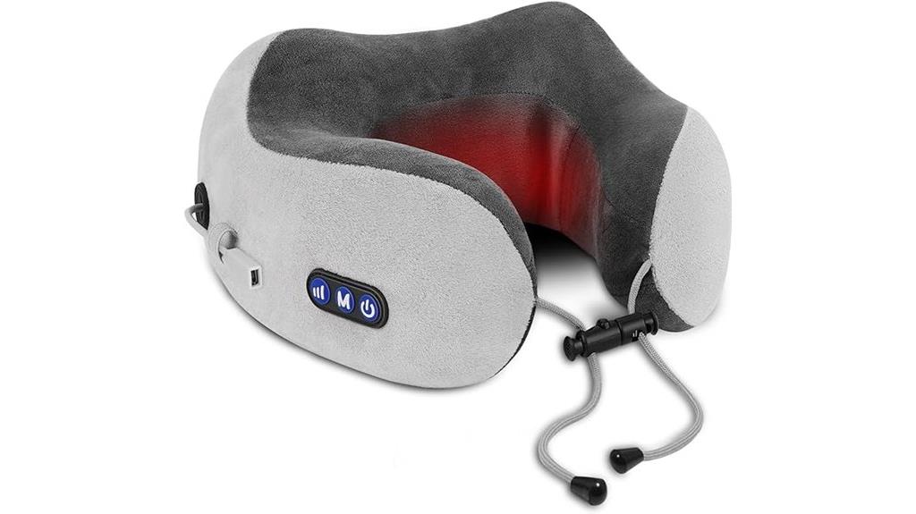 heated memory foam travel pillow