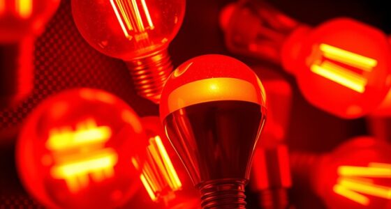 infrared and red light bulbs
