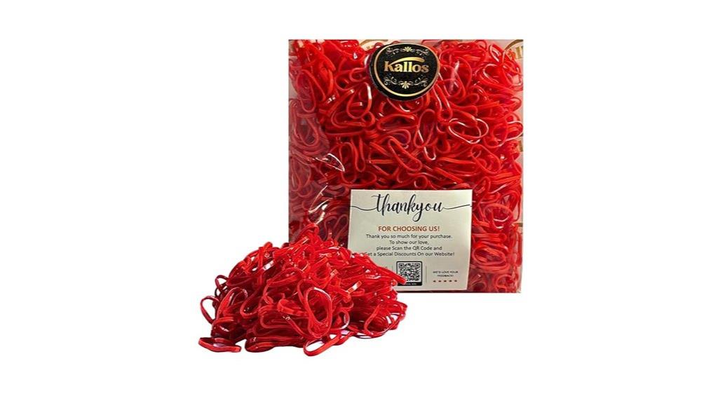 large pack of red hair bands