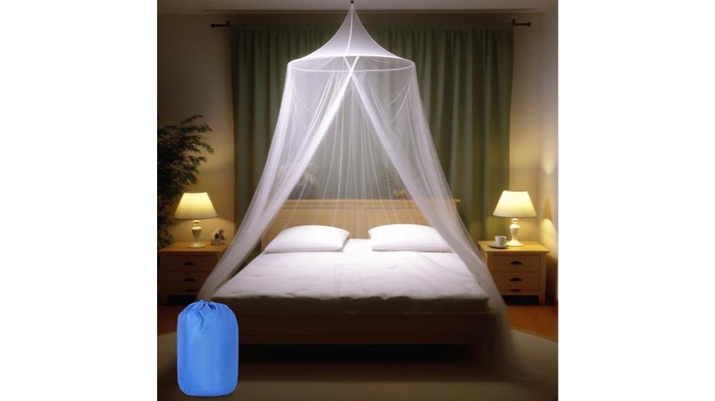 large white bed canopy