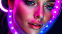 led light over makeup