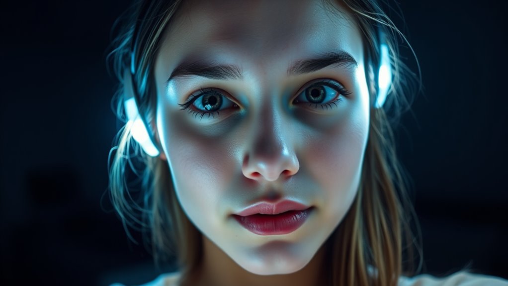 led lights distort facial features