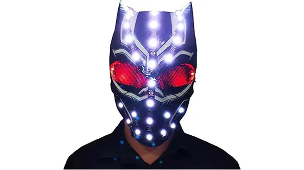 led mask with flashing lights