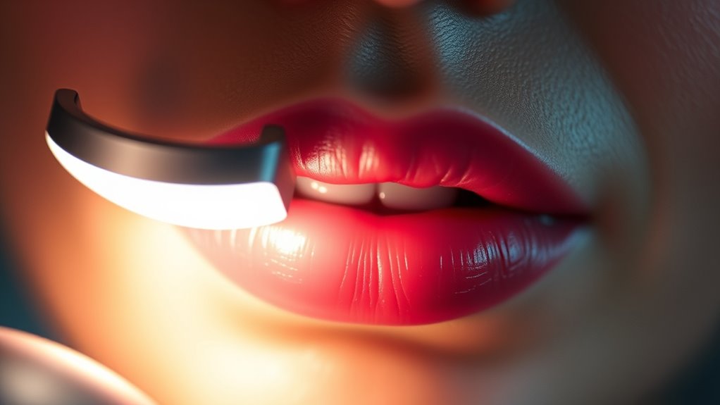 led therapy enhances lip health