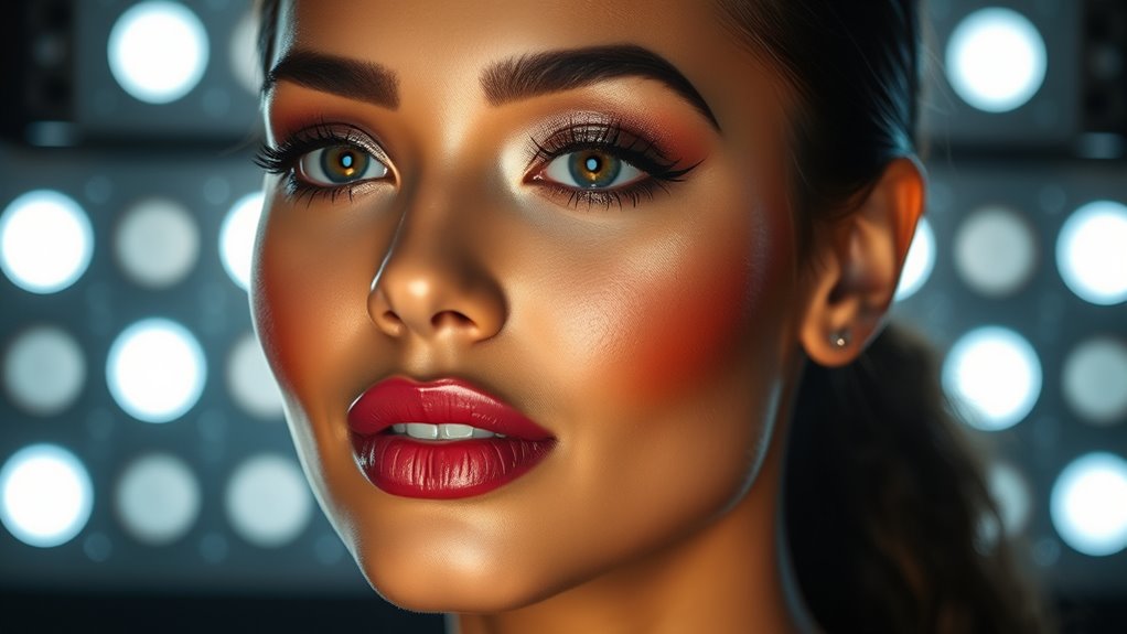 led therapy over makeup
