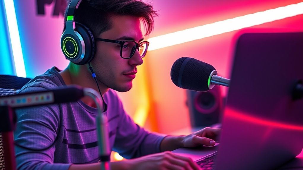 leds enhance podcast visuals