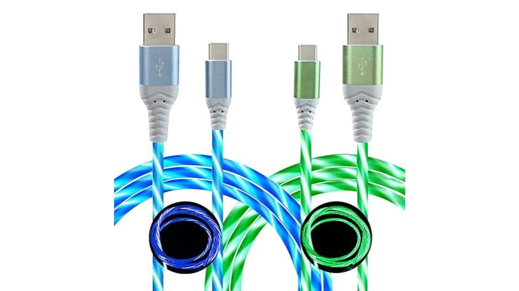 light up usb c charging cables