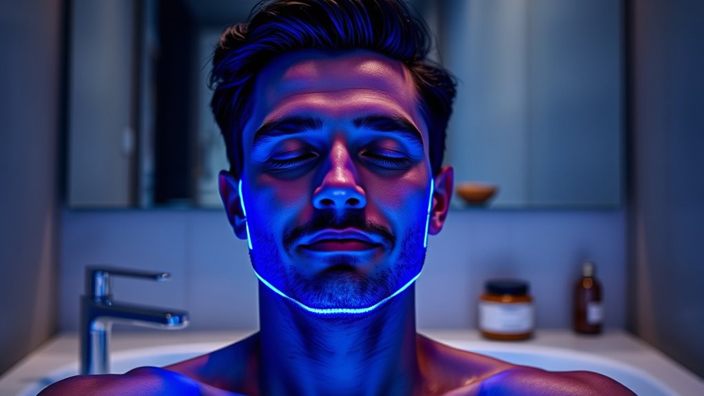 men embrace accessible led skincare