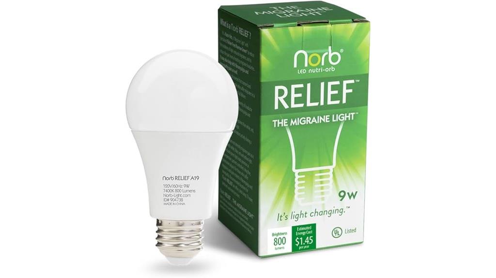 migraine relief light bulb