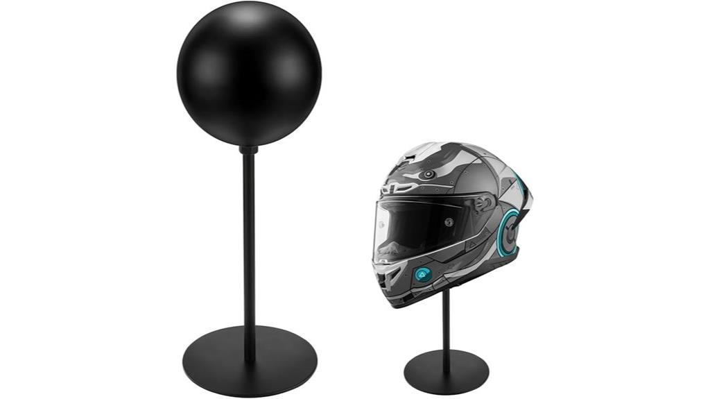 motorcycle helmet metal stand