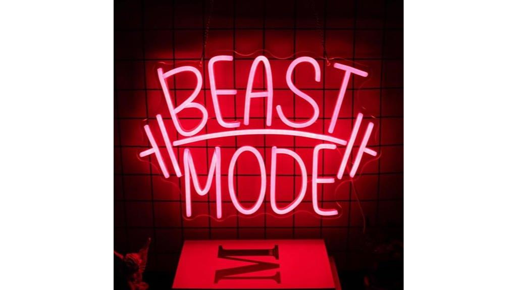 neon beast wall decor