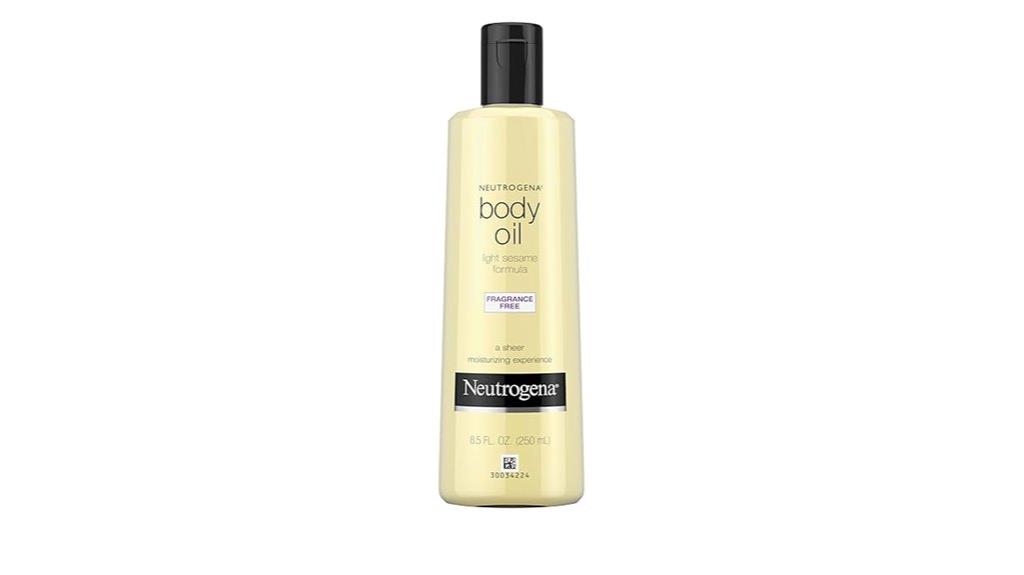 neutrogena sesame body oil