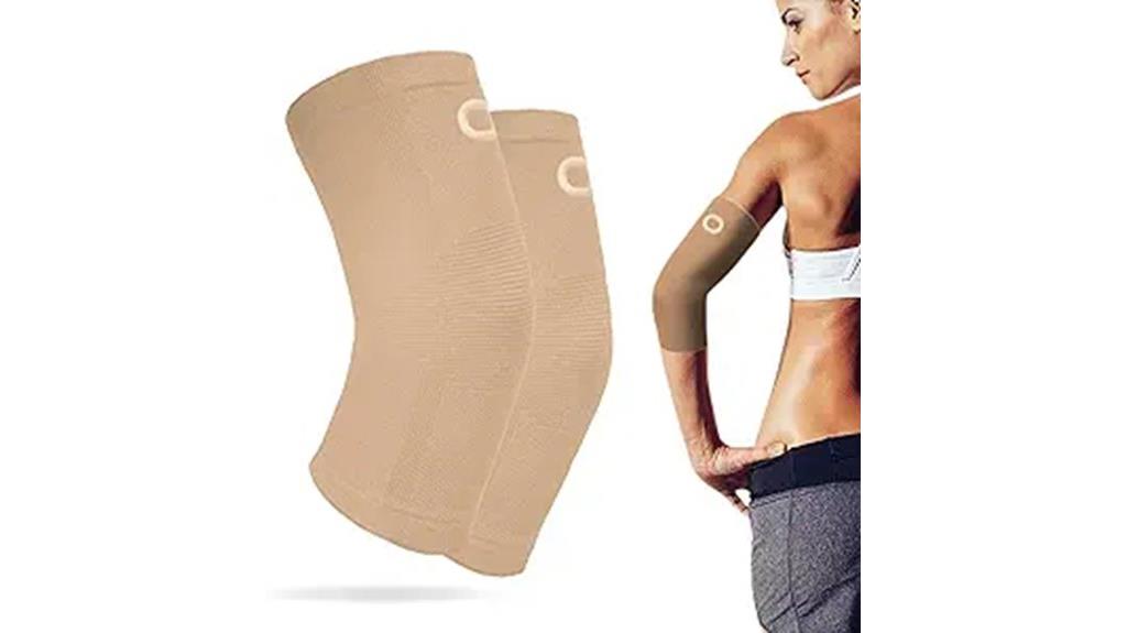 pair of elbow compression sleeves