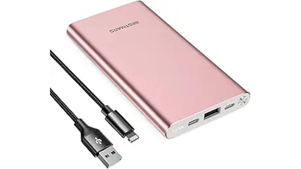 pink 20w portable charger