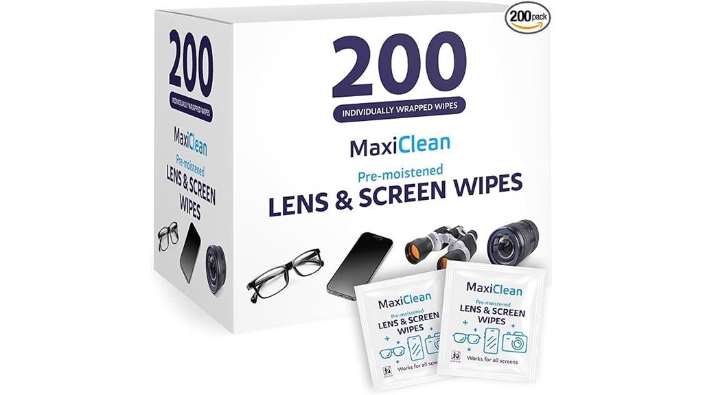 pre moistened eyeglass wipes